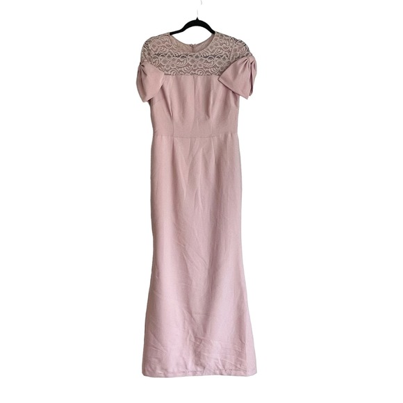 JS COLLECTIONS Annalise Bow Mermaid Gown In Pink Women's Size 6 NWOT - Picture 7 of 11